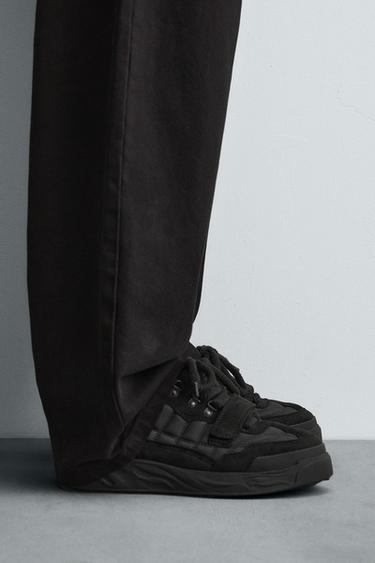 Zara Однотонные кроссовки с объемной подошвой купить с доставкой.