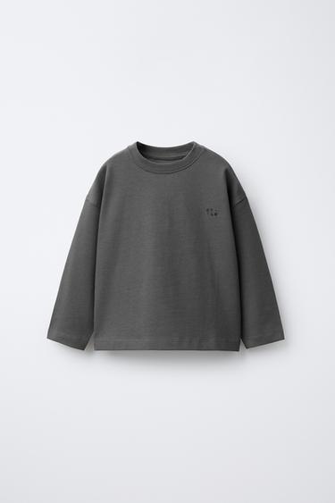 Zara Футболка HEAVYWEIGHT с вышивкой купить с доставкой.