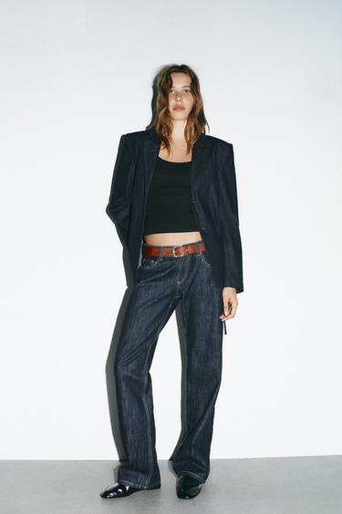 Zara Блейзер-рубашка с поясом