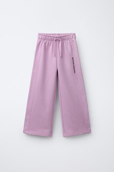 Zara Брюки WIDE LEG с надписью