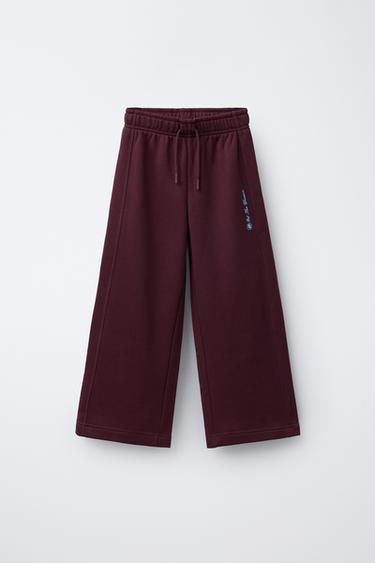 Zara Брюки WIDE LEG с надписью купить с доставкой.