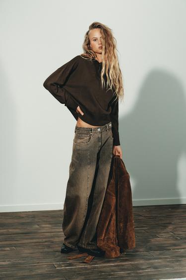 Zara Трикотажная толстовка с капюшоном купить с доставкой.