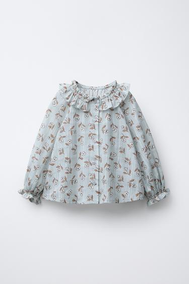 Zara Блуза с цветочным принтом купить с доставкой.