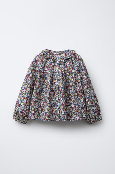 Zara Блузка с цветочным принтом купить с доставкой.