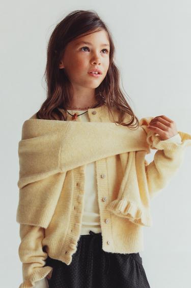 Zara Кардиган с оборками из шерсти