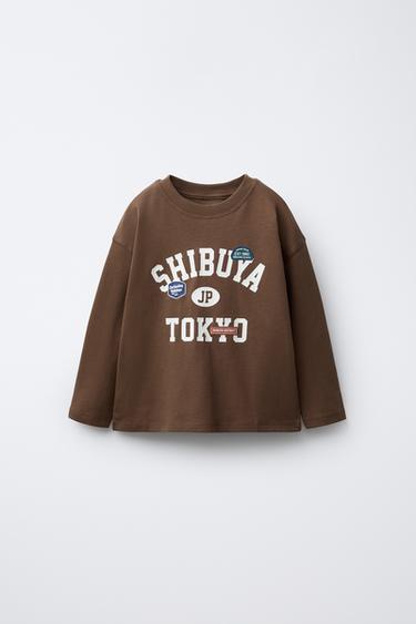 Zara Футболка с текстовым принтом