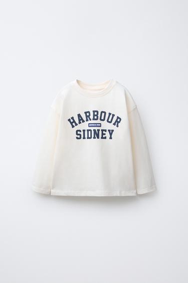 Zara Футболка с текстовым принтом