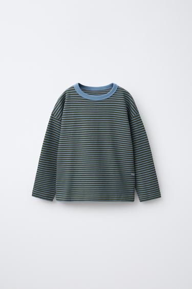 Zara Футболка HEAVY WEIGHT в полоску купить с доставкой.