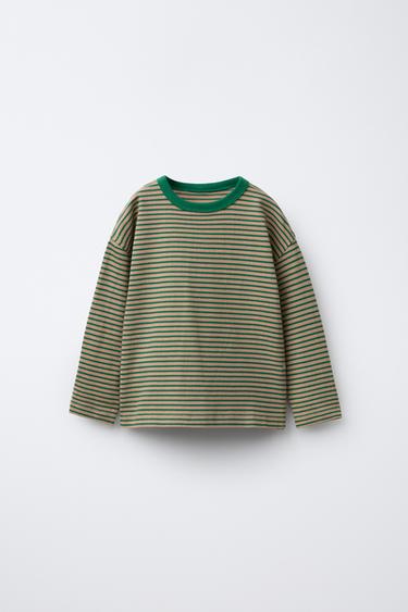 Zara Футболка HEAVY WEIGHT в полоску купить с доставкой.