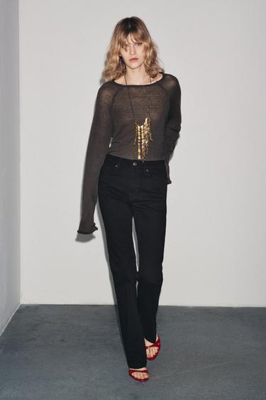 Zara Джинсы с высокой посадкой ZW COLLECTION BOOTCUT купить с доставкой.