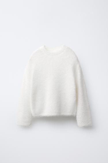 Zara Свитер из ворсистого трикотажа купить с доставкой.