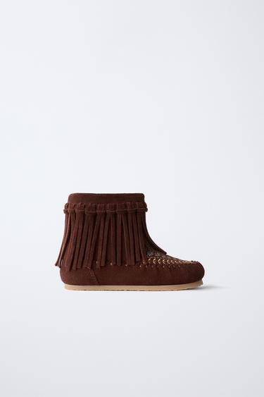 Zara Кожаные сапоги с вышивкой купить с доставкой.