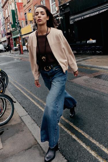 Zara Бомбер под замшу