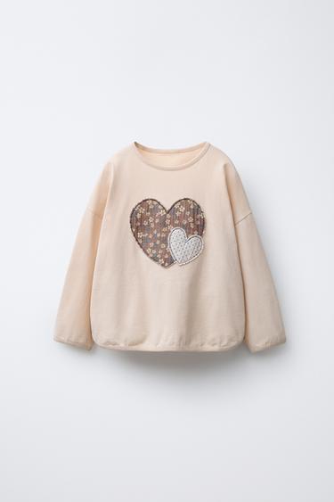 Zara Футболка с надписью и нашивками