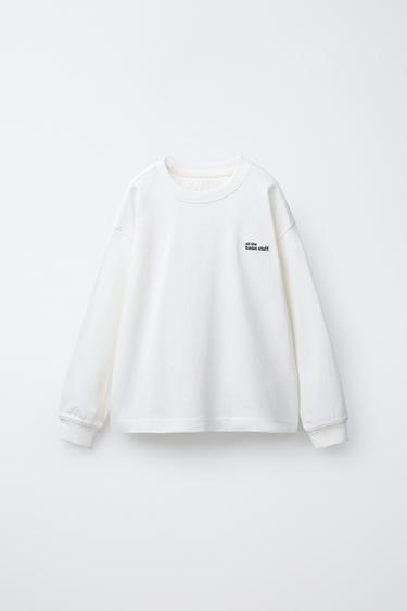 Zara Футболка HEAVY WEIGHT с вышитой надписью купить с доставкой.