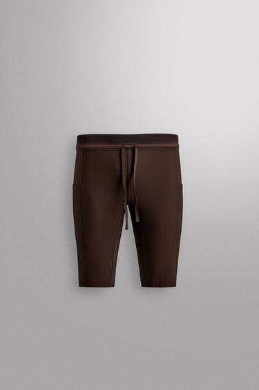 Zara Леггинсы с фактурным эффектом и эффектом коррекции фигуры купить с доставкой.