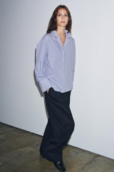 Zara Рубашка с контрастной отделкой ZW COLLECTION