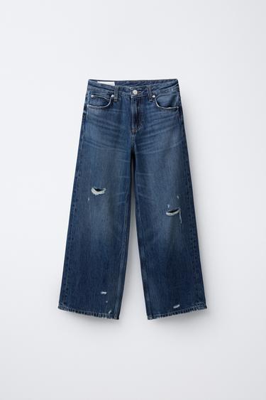 Zara Джинсы WIDE LEG с разрезами