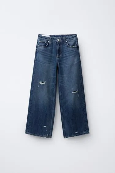 Джинсы WIDE LEG с разрезами