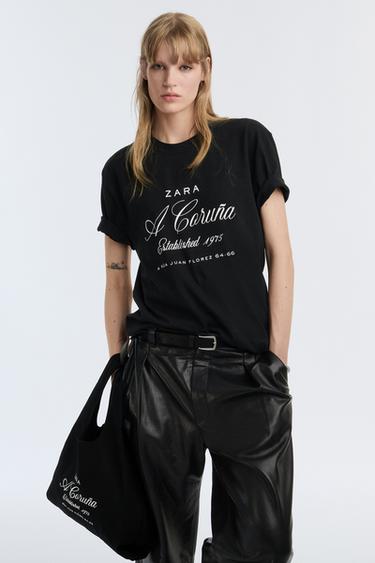 Zara Сумка-шопер с вышивкой 50TH ANNIVERSARY купить с доставкой.
