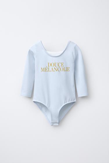 Zara Боди с двойным текстом