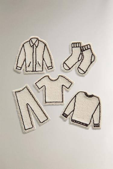 Zara Термоклейкие нашивки на одежду (упаковка из 5 штук)