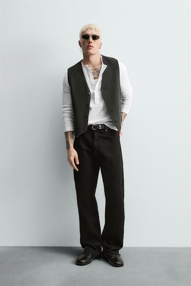 Zara Жилет структура LIMITED EDITION купить с доставкой.