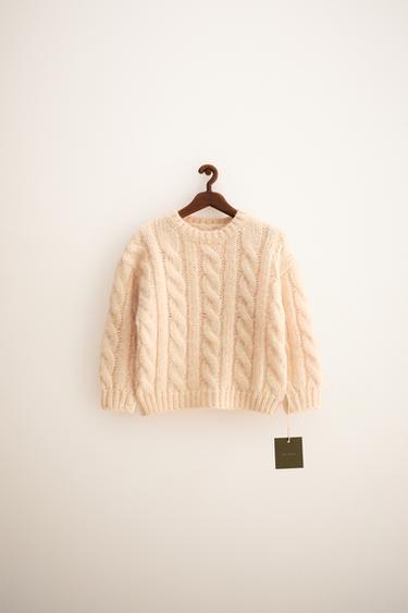 Zara ZARA TIMELESS — джемпер с вязкой «косы» из шерсти