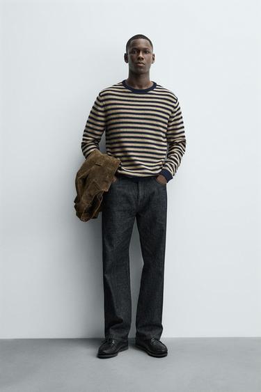 Zara Жаккардовый джемпер в полоску