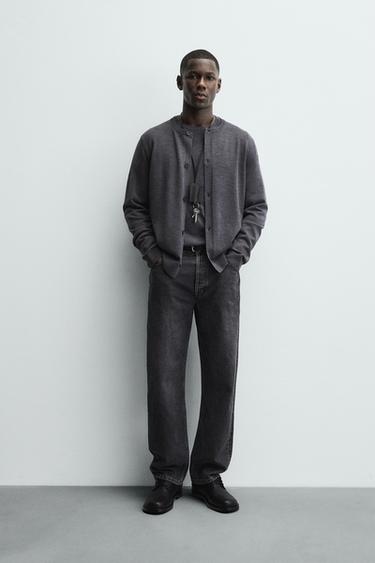 Zara Кардиган классического кроя с шерстью