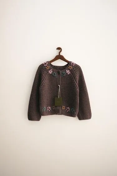 ZARA TIMELESS — кардиган с вышивкой в виде цветов