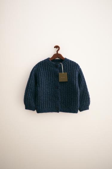 Zara ZARA TIMELESS — кардиган крупной вязки из шерсти купить с доставкой.