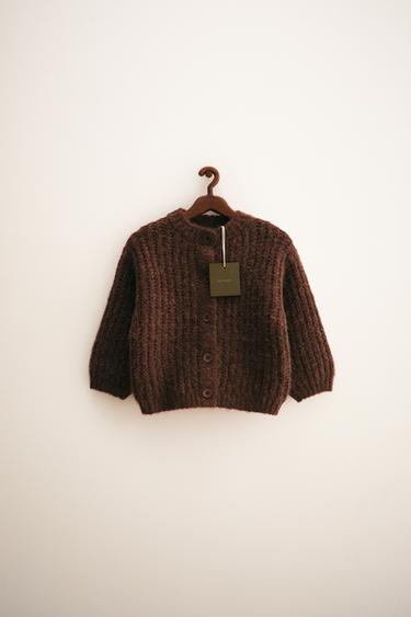 Zara ZARA TIMELESS — кардиган крупной вязки из шерсти купить с доставкой.