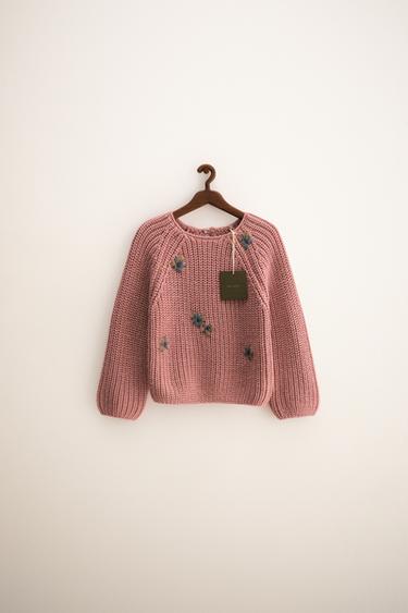 Zara ZARA TIMELESS — трикотажный джемпер с вышивкой в виде цветов купить с доставкой.