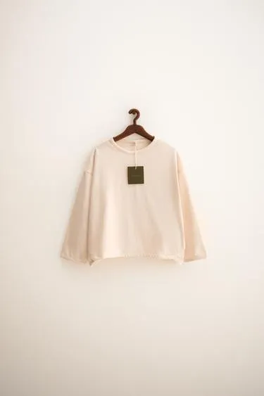 ZARA TIMELESS - однотонная футболка с окантовкой