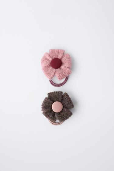 Zara Трикотажные резинки для волос «цветок»