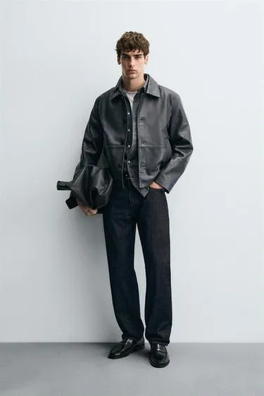 Кожаная куртка BOXY FIT