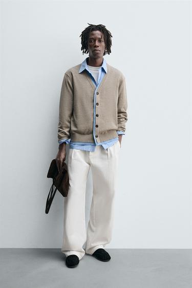 Zara Кардиган с контрастной отделкой