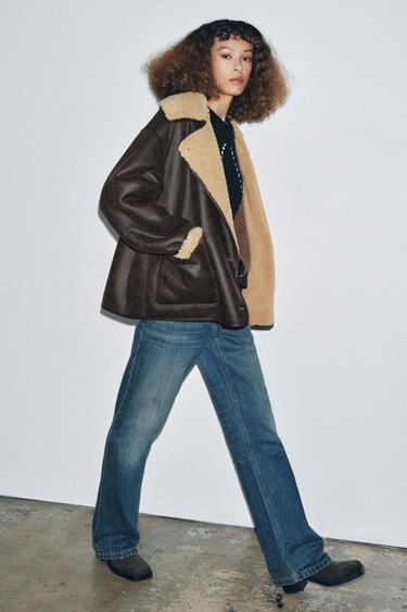 Zara Куртка-дубленка — ZW COLLECTION