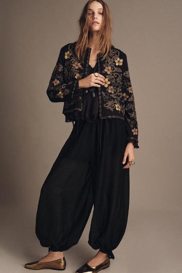 Zara Куртка ZW COLLECTION с вышивкой