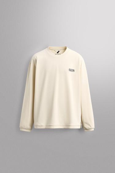 Zara Хлопковая футболка для тренировок купить с доставкой.