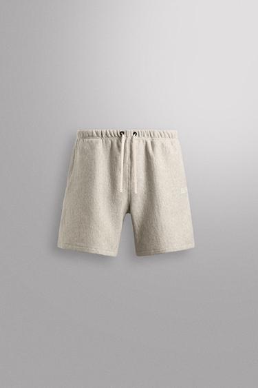Zara Хлопковые шорты-джоггеры купить с доставкой.