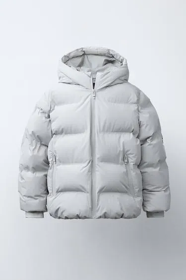Стеганый пальто с нашивкой WATER REPELLENT