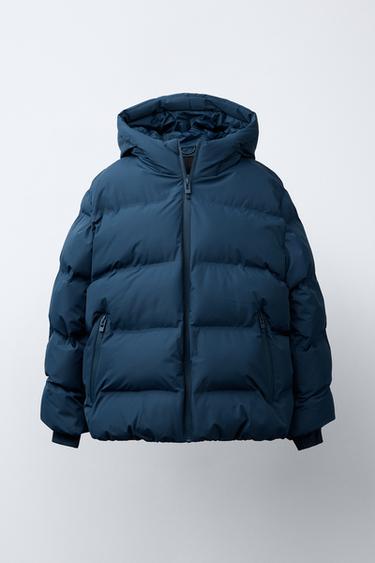 Zara Стеганый пальто с нашивкой WATER REPELLENT купить с доставкой.