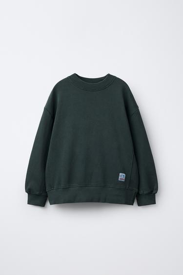 Zara Толстовка GARMENT DYE с нашивкой купить с доставкой.