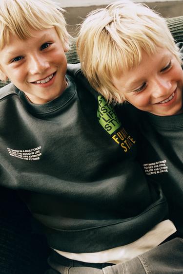 Zara Толстовка с принтом