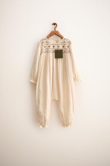 Zara ZARA TIMELESS — длинный комбинезон с вышивкой