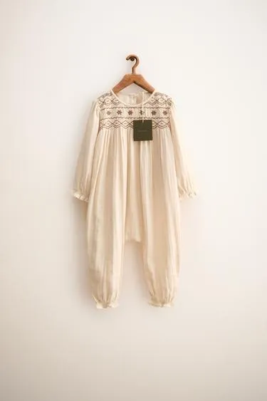 ZARA TIMELESS — длинный комбинезон с вышивкой