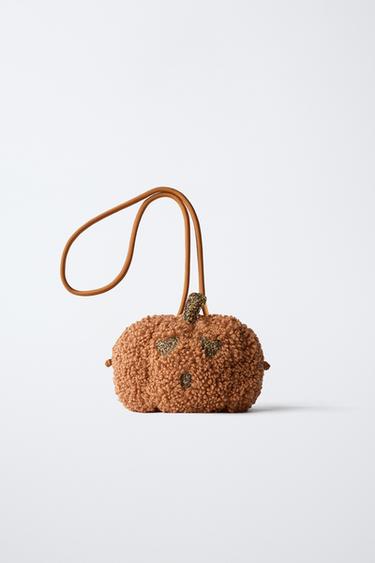 Zara Сумка через плечо «тыква из искусственной овчины»