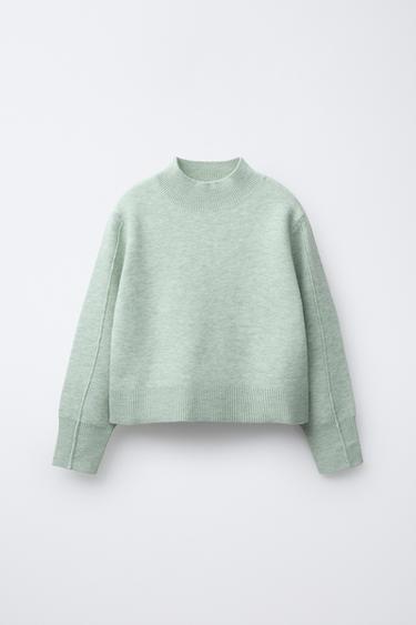 Zara Однотонный трикотажный джемпер купить с доставкой.